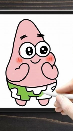 Easy Patrick Drawing ⭐ | Learn to Draw Patrick Star from SpongeBob SquarePants 🖍️🐙 | Burrikiki