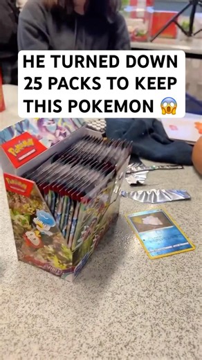 HE TURNED DOWN 25 PACKS TO KEEP THIS POKEMON CARD 😱