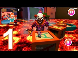 Floor is Lava: Parkour Run - Gameplay Walkthrough Part 1 - Evil Clown Lava Challenge (iOS, Android)