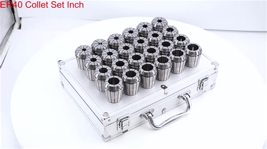 High Quality ER40 24pcs 1 Inch CNC Lathe Milling Chuck Precision High-Precision ER40 Collets Set for Machine Tools Accessories