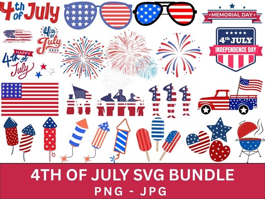 Retro 4th of July PNG SVG Bundle, American Flag, Patriotic (digital Download) - Etsy