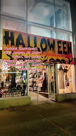 Plateau Mont-Royal : 1563 Avenue du Mont-Royal Est entre Papineau et Fabre sur Mont-Royal . Metro Mont-Royal . 📍Centre ville : 1482 Rue Sainte Catherine Ouest , Centre Ville , Entre Mackay et Guy . . 📍 Montreal-Est : Place Versailles , Metro Radisson. 7275 Rue Sherbrooke Est #foryoupage #fyp #quebec #halloween #smallbusiness #halloweenlook #halloweenishere🎃 #halloweenmakeup