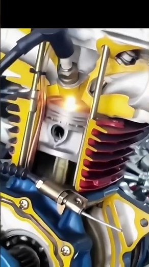 Inside a Motorcycle Engine: Piston Movement explained#knowledge #youtubeshorts #motorcycle #4stroke