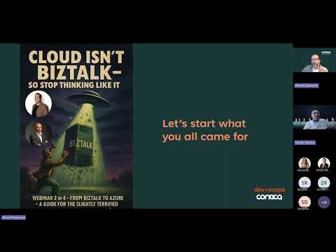 Webinar: Cloud isn't BizTalk - So Stop thinking like it