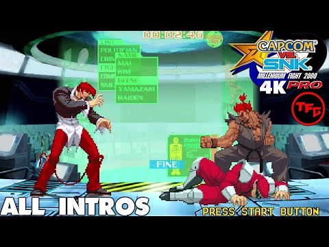Capcom Vs. SNK Pro - All Special Intros, Stages & Opening Movie in 4K Quality!