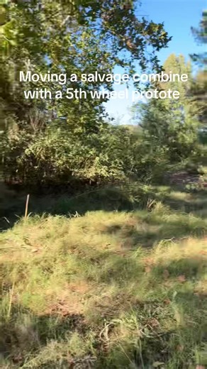 Moving a Salvage Combine with a 5th Wheel Protote