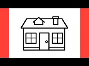 How to draw a HOUSE EASY | Drawing simple house step by step for beginners