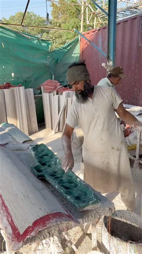 How White Cement Cement Floral Border are Made.