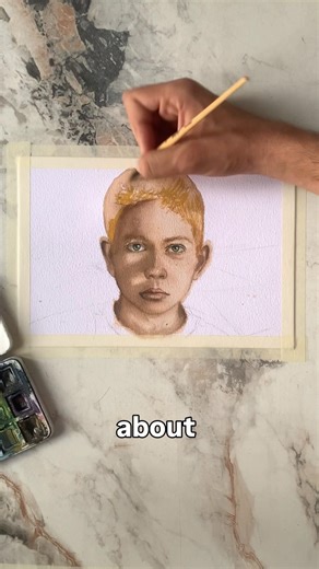 A Child’s Expression in Watercolor 🎨✨