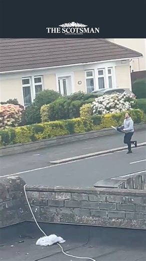 This is the moment a man in Glasgow chased a police officer with a chainsaw. The 32-year-old, Liridon Kastrati from Albania, was sentenced to ten years in prison at Glasgow High Court. The footage shows Kastrati chasing PC Gary Cown through the streets of Paisley moments after his car crashed into a police vehicle. | The Scotsman