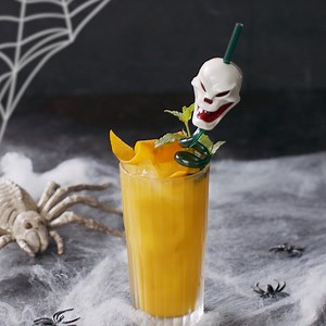 You wouldn’t be caught dead without this Zombie Cocktail recipe. It’s sweet, easy and drop dead delicious! 🧟 Serves: 1 35ml white rum 1tsp light brown sugar Juice ½ orange 75ml freshly squeezed orange, mango and passionfruit smoothie. ice 35ml dark rum Crushed ice, to serve Mint sprig, to serve Orange twist 1. Add the white rum, sugar, smoothie and ice to a cocktail shaker along with ice. Shake vigorously. 2. Fill a tall glass such as a highball with the crushed ice and strain in the cocktail 3