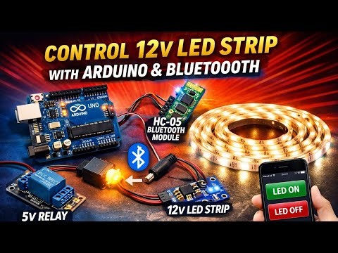 #Arduino UNO + 5V Relay Module + HC-05 Bluetooth Se 12V LED Strip Ko ON/OFF Karna | Future Tech01"