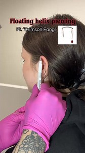 5.7K views · 43 reactions | We had the idea for this earring around Halloween, but had to go through the process of design, sampling and testing before we could launch it. The girls said don’t wait til next Halloween, launch that baby now! So here she is ♥️ The “Crimson Fang” earring is made-to-order and available now in either floating or vertical orientation  #thecuratedlobe #earcuration #earpiercings #earringinspo #hiddenhelix | Justpokingholes | Facebook