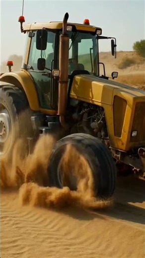 Heavy Tractor Surviving and Working in Desert Heat