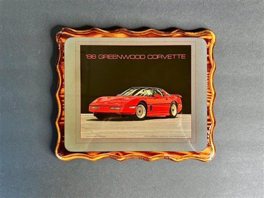 VTG Red Corvette Plaque 1986 Greenwood - Etsy