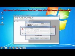 Quickly Recover SA Password for SQL Server 2014/2012/2008/2005/2000