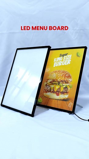LED Menu Board, brighten up your space and attract more customers with its eye-catching display. Perfect for restaurants, cafes, and more! #menustand #ledlightning #LEDmenu #lightboxstand #businessgrowth #business #marketing #promotionalproducts #tiktokshop #fyp