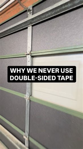 Insulate My Garage on Instagram: "WHY WE NEVER USE DOUBLE-SIDED TAPE One of the most common mistakes we see is insulation installed using double-sided packers or tape. The problem? Over time, heat cooks the adhesive, one side lets go, and the insulation panel eventually falls off the garage door. At Insulate My Garage, we do it properly. We use a thermal-rated, flexible adhesive specifically designed to perform in extreme heat and cold conditions. This ensures the insulation stays securely bonde