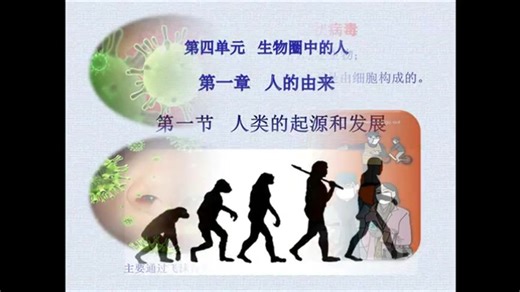 人教版七年级生物下册第一章第一节人类的起源和发展