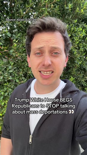 NEWS: The Trump White House is now begging House Republicans to STOP talking about mass deportations—after more than a year of urging them to make it a central message—as Trump’s unpopularity on immigration and overall continues to surge.