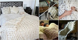 How to Knit A Giant Blanket With PVC Pipes