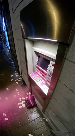 Failed ATM break-in #funny #fault #securitycamera #ATM