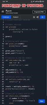 Learn Python Functions easily 🐍💻 | Create, use parameters, and return values explained for beginners
