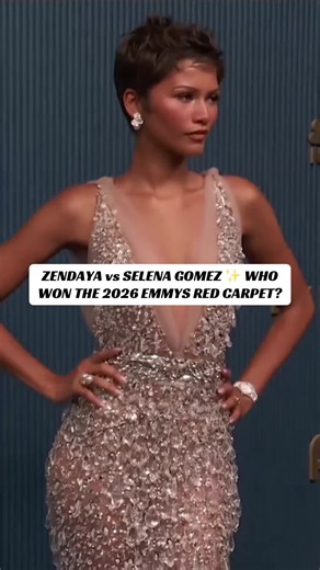 Zendaya and Selena Gomez brought completely different energy to the 2026 Emmys red carpet. ✨ Zendaya stunned in a sheer crystal-embellished gown and debuted her new pixie cut, while Selena Gomez went for full golden glamour in a strapless Louis Vuitton gown. Two stars, two unforgettable looks — who wore it best? The 78th Primetime Emmy Awards took place at the Peacock Theater in Los Angeles on September 14, 2026. #Zendaya #SelenaGomez #Emmys2026 #EmmysRedCarpet #CelebrityFashion