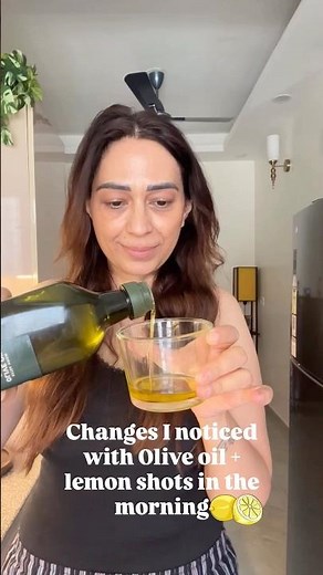 Olive Oil + Lemon Shots for glowing skin ✨ #glowingskin #antiinflammatory#guthealth #beautysecrets