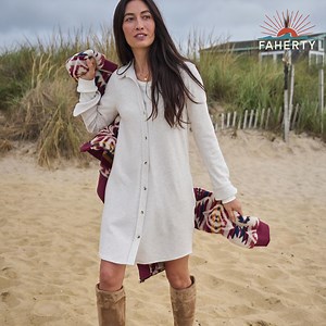 88K views · 12 reactions | “Super soft and cozy. Best dress ever!” —Casey R. Shop our bestselling Legend Sweater Dress. | Faherty Brand | Facebook