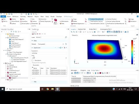 Dynamic Analysis (Plate) using COMSOL | Natural frequency Analysis | Damping