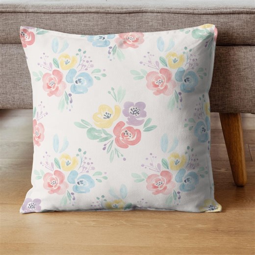 Pastel Watercolor Floral Pattern | Seamless Spring Flowers Digital Paper (digital Download) - Etsy