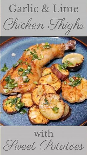 The Easiest Oven Baked Garlic & Lime Chicken Thighs – Perfect Weeknight Meal! #recipes #dinnerideas
