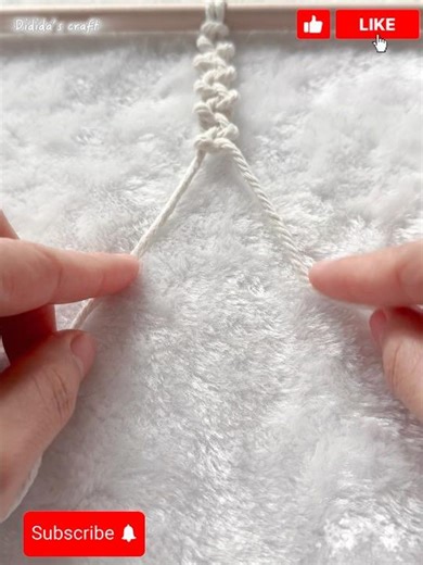 マクラメの基本「交互半結び編み」#macrame Two-Cord Alternating Method #手作り #diy #craft #cute #shorts #satisfying