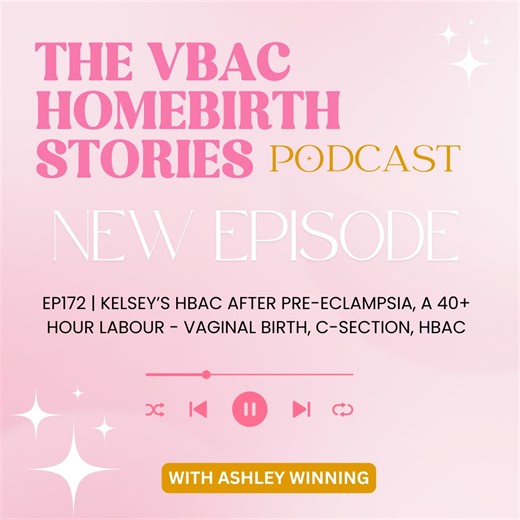 ASHLEY WINNING | VBAC Educator | Homebirth on Instagram: "From 40+ Hours to HBAC — Kelsey’s Story Kelsey’s births could not have been more different… A 40+ hour marathon labour, vaginal birth A premature birth after pre-eclampsia, c-section birth And finally — a peaceful HBAC at home. Through education, trust, and a supportive birth team, she reclaimed her confidence and birthed her third baby surrounded by warmth and safety. The resources that shaped her HBAC journey: ⭐ The Great Birth Rebellio