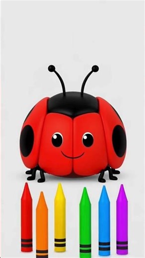 Cute Ladybug Coloring Animation | Red & Black Colors | Kids Coloring Fun