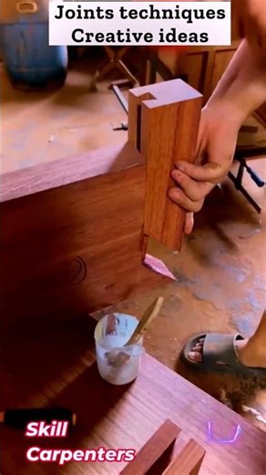 Hidden Wood Joint Technique Revealed #woodworking #tools #skills #tips #satisfying #ideas #shorts
