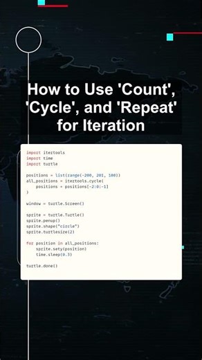 How to Use 'Count', 'Cycle', and 'Repeat' for Iteration #ai #artificialintelligence #machinelearning