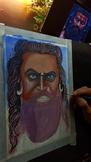 Kantara:chapter 1 |Rishabh Shetty |Water colour |Drawing #shorts #drawing #kantara #kantarachapter1