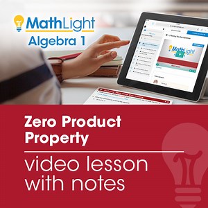 Solving Polynomial Equations (Zero Product Property) Video Lesson with Notes