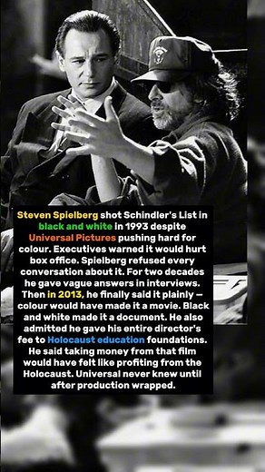 Schindler's List Was Shot in Black and White. Spielberg Refused to Explain Why. Until 20 Years Later