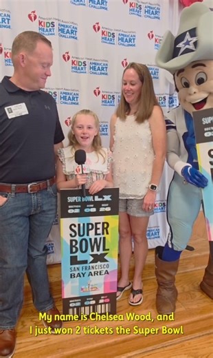 Chelsie from Rockwall ISD learned Hands-Only CPR through the Kids Heart Challenge & American Heart Challenge, completed Finn’s Mission, and became one of just five students nationwide to win Super Bowl tickets through the American Heart Association and the NFL Foundation. ❤️Now she’s on her way to Super Bowl LX! We could not be more proud of her commitment to heart health and the lifesaving skills she carries with her. . Join Chelsie by becoming part of the Nation of Lifesavers. Learn CPR today.