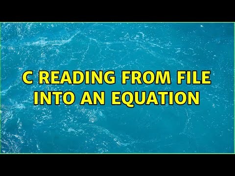 C Reading from file into an equation
