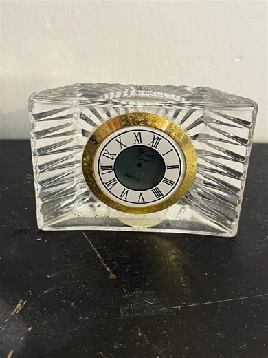 Vintage French Lead Crystal Quartz Desk Clock 24% Pbo, Art Deco Glass Mantel Clock, Made in France, Needs Battery - Etsy UK