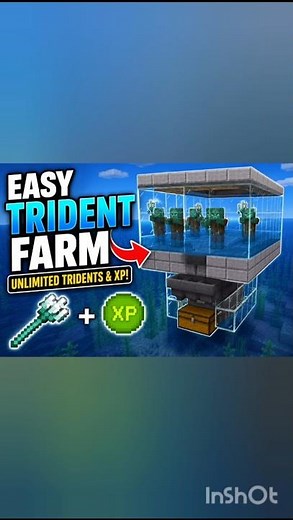 🔥 EASY Minecraft Trident Farm Tutorial! Unlimited Tridents. #minecraft