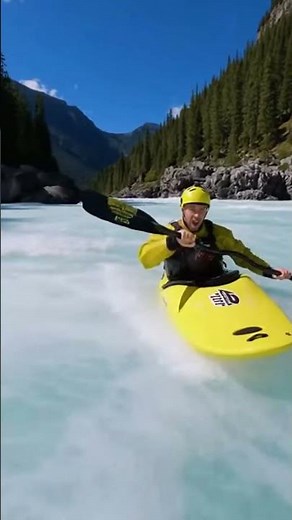 EPIC POV: Kayaker Navigates Thrilling Whitewater Rapids!