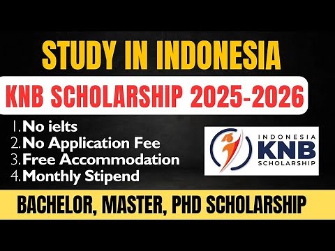 KNB Scholarship Indonesia 2025-2026 | Step by Step Complete Guide | Bachelor, Master, PhD