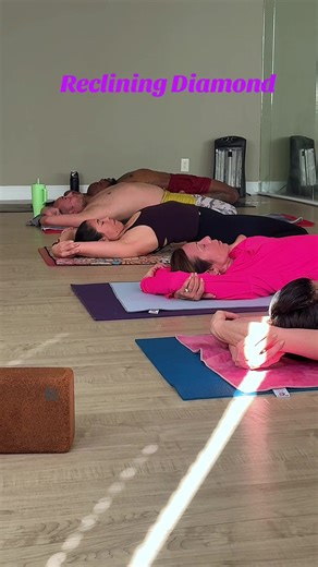 Hot Yoga’s Reclining Diamond Pose! Also known as reclining diamond… Also known as reclining thunderbolt… Also known as.. Fixed Firm! 🙏🎊🙏 #BarkanMethod #barkanhotyoga #HotYogaTeacherTraining