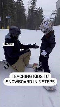 Teaching kids how to snowboard #snowboard #snowboarding