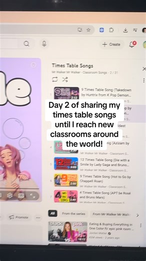Mr Walker Mr Walker - Classroom Songs on Instagram: "Day 2 of sharing my times table songs until I reach new classrooms around the world! Today’s math song is Soda Pop by Saja boys from K Pop Demon Hunters. What song should I do next? #teachersoftiktok #primaryschoolteacher #teachertok #elementaryteacher"